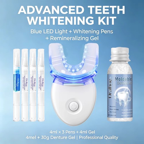 Teeth whitening kit with - kit, led